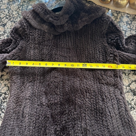 Fur jacket knitted shaved rabbit fur - Picture 10 of 12